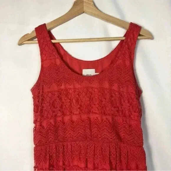 ASOS Maternity Red Lace Fit & Flare Maxi Dress 6 - Picture 3 of 3